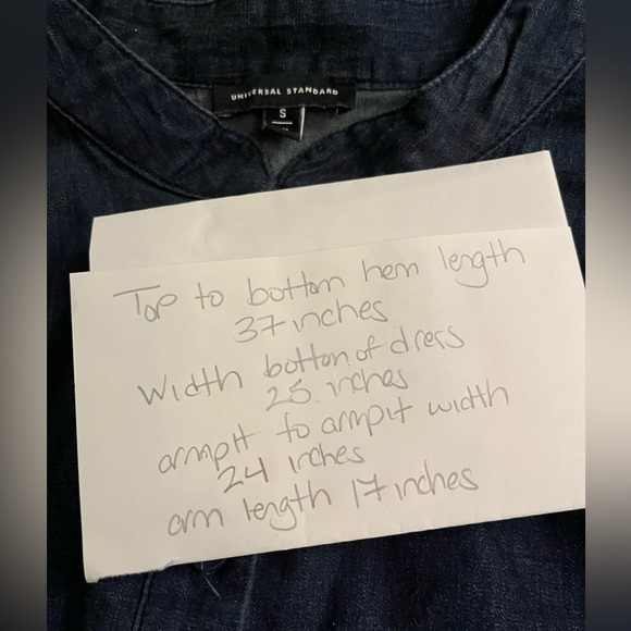 Universal Standard Denim Shirt Dress. Oversized Size Small - Picture 9 of 11